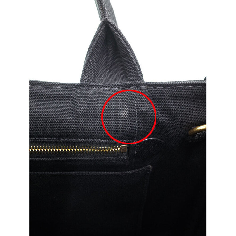 Prada Canapa 2way Tote Shoulder Bag Black - Picture 4 of 9